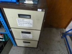 *Three Drawer Filing Cabinet (coffee & cream)