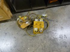 *2 110v Four-Way Extension Leads and Bocks
