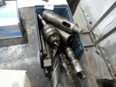 *Box of Morse Taper Drill Bits, Chucks, and Morse