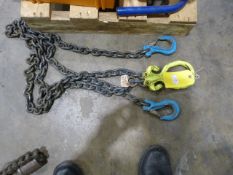 *Pair of 3.5 ton Chain Slings with Adjustable Clut