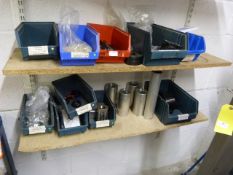 *2 Shelves of Various Machined Aluminium and Stain