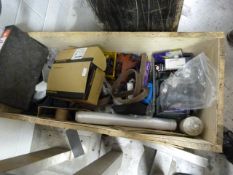 *Wooden Crate Containing Shrink Wrap Bags, Abrasiv
