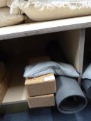 *Yoga Mat, Two Cork Bricks, and a Beanbag