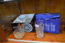 6pcs Lead Crystal Hi Ball Set plus Ravenhead Topaz