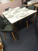 *Contemporary Style Dining Table on Gilded Frame with Composite Top