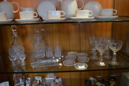 Lead Crystal Decanters and Assorted Glassware