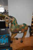 Carved Wooden Horse Figure (AF)