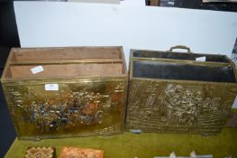 *Two Brass Magazine Racks