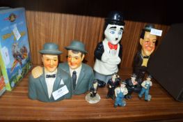 Eight Laurel and Hardy Ornaments