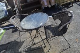 Garden Table and Two Matching Chairs