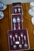 Four Boxed Sets of Viners Stainless Steel Cutlery