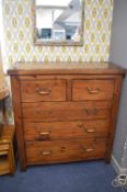 Chunky Pine Five Drawer Chest