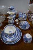 Wedgwood Willow Pattern Blue & White Part Tea Set
