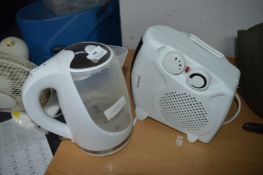 Kettle and a Fan Heater