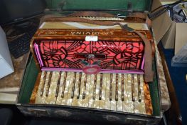 1950's Hohner La Divina 80 Bass Accordion with Case