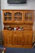 Pine Glazed Front Kitchen Dresser