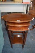 Nest of Three Vintage Oval Tables