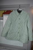 Pastel Green Quilted Barber jacket Size: 10