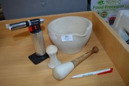 Pestle & Mortar, and a Masterclass Flame Gun