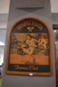 Wimbledon Tennis Club Hand Painted Sign