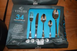 *Viners 34pc Stainless Steel Cutlery Set