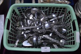 Basket of Decorative Cutlery