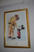 Gilt Framed Disney Theme Park Poster