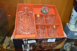 Cristal D'Arques Masquerade Cut Glass Decanter and