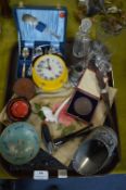 Tray Lot of Collectibles; Novelty Pipe, Penknives,