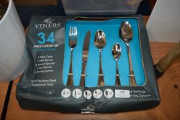 *Viners 34pc Stainless Steel Cutlery Set