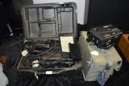 Panasonic VHS Movie Camera, and an Amstrad VHS Cam