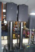 Pair of Kef Audio Speakers on Mission Black Metal