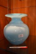 Large Blue Glass Vase