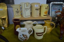 Nine Whiskey Jugs