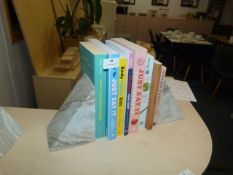 *Pair of Marble Bookends and Eight Self Help Dieta
