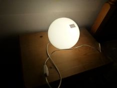 *White Glass Globe Lamp
