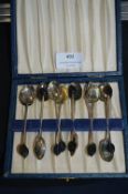 Hallmarked Sterling Silver 12pc Coffee Bean Set