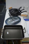 Selection of Frying Pans, Wok, and a Roasting Tray