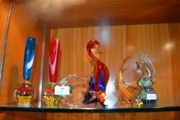 Murano Glass Fish, Vases, etc.