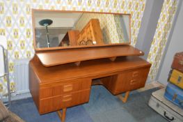 Retro Teak Dressing Table with Mirror