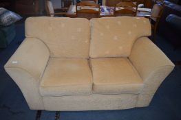 Two Seat Sofa in Pale Gold