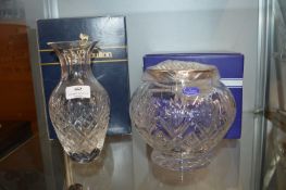 Royal Doulton Crystal Vase and Rose Bowl