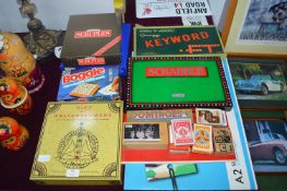 Board Games; Scrabble, Boggle, Chess, etc.