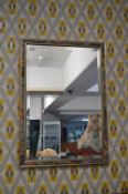 Floral Framed Beveled Edge Mirror