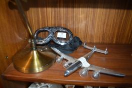 Decorative Aeroplane plus Stand and Goggles