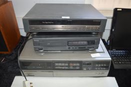 Two Mitsubishi Video Recorders and a Philips CD Pl