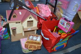 Quantity of Children's Toys, Dollhouse, Toy Tea Se