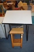 Drawing Board with Bentwood Stool