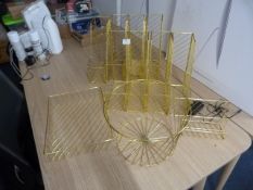 *Assorted Gold Coloured Filing Trays