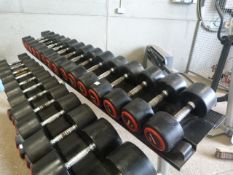 *Seven Pairs of Escape Rubber Covered Dumbbells